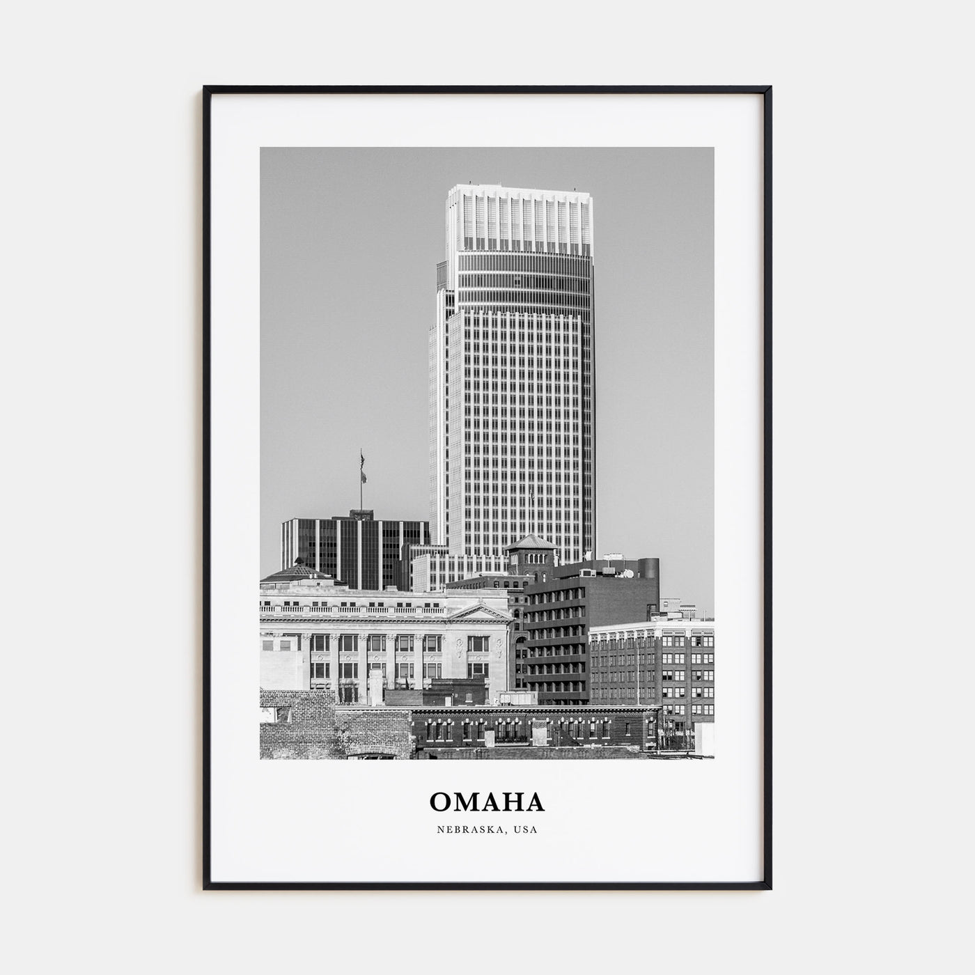 Omaha Portrait B&W No 1 Poster