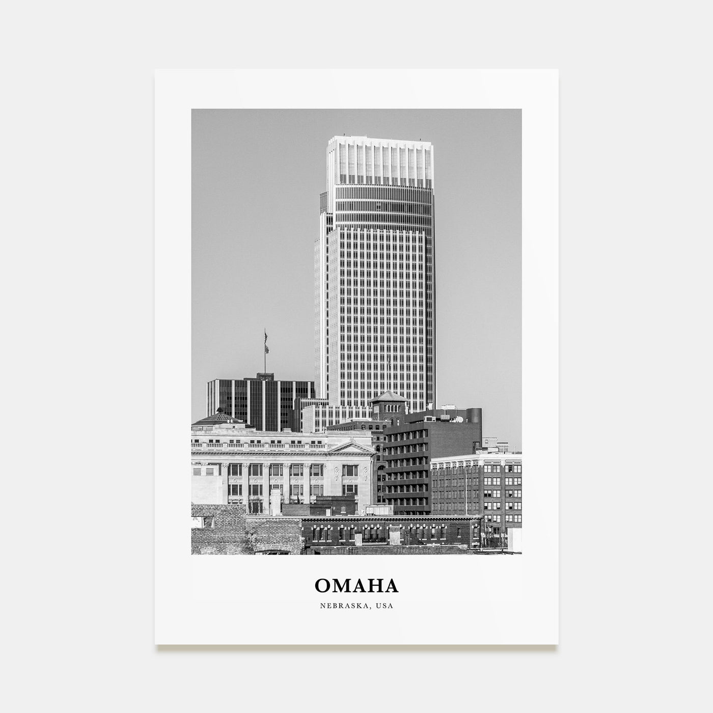 Omaha Portrait B&W No 1 Poster