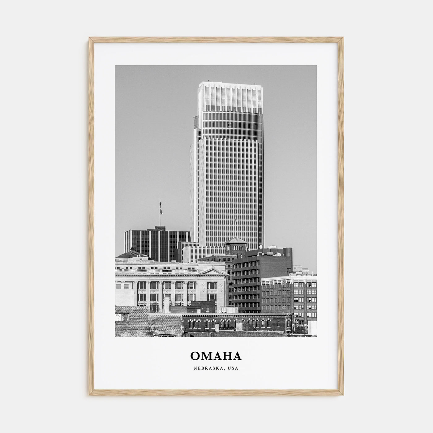 Omaha Portrait B&W No 1 Poster