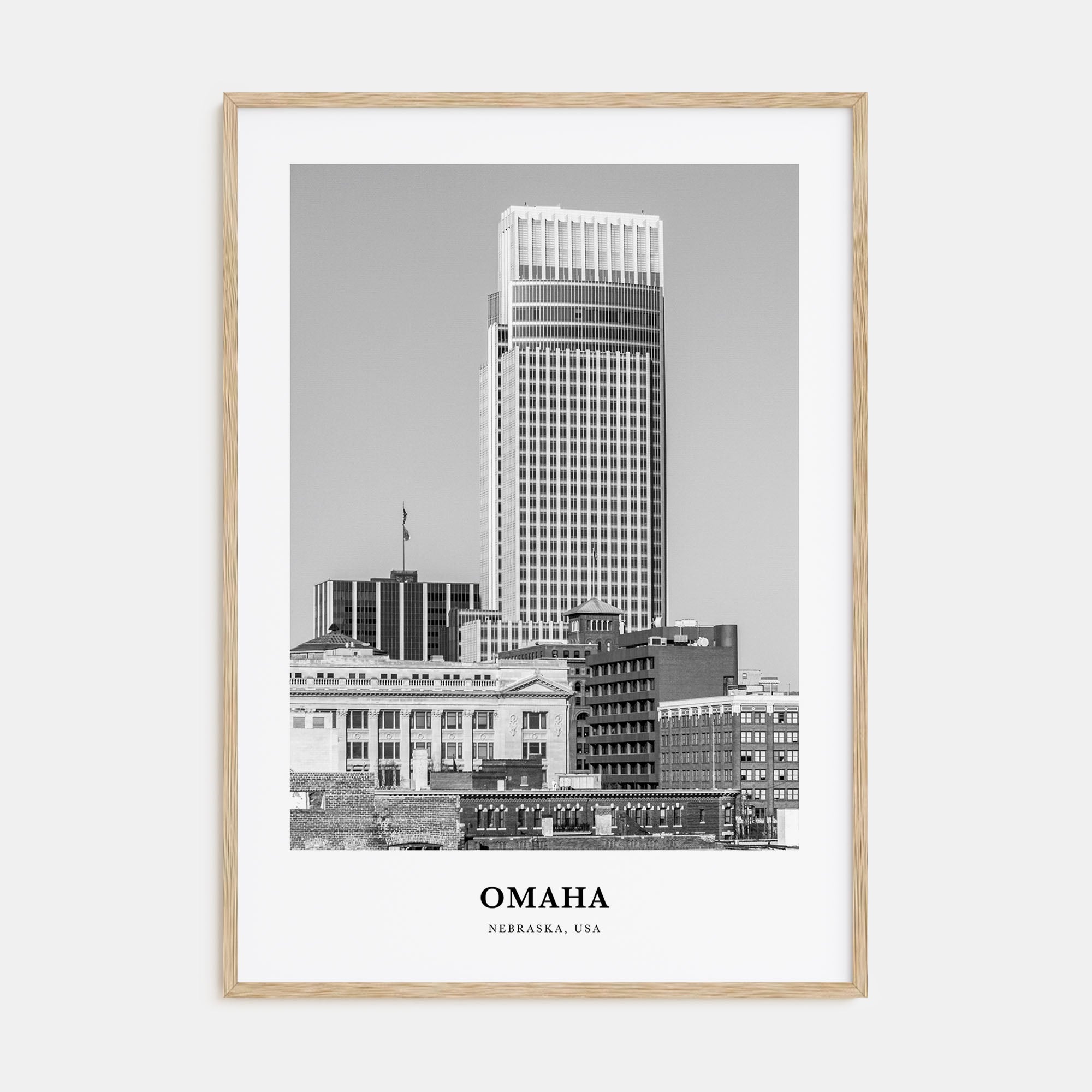 Omaha Portrait B&W No 1 Poster