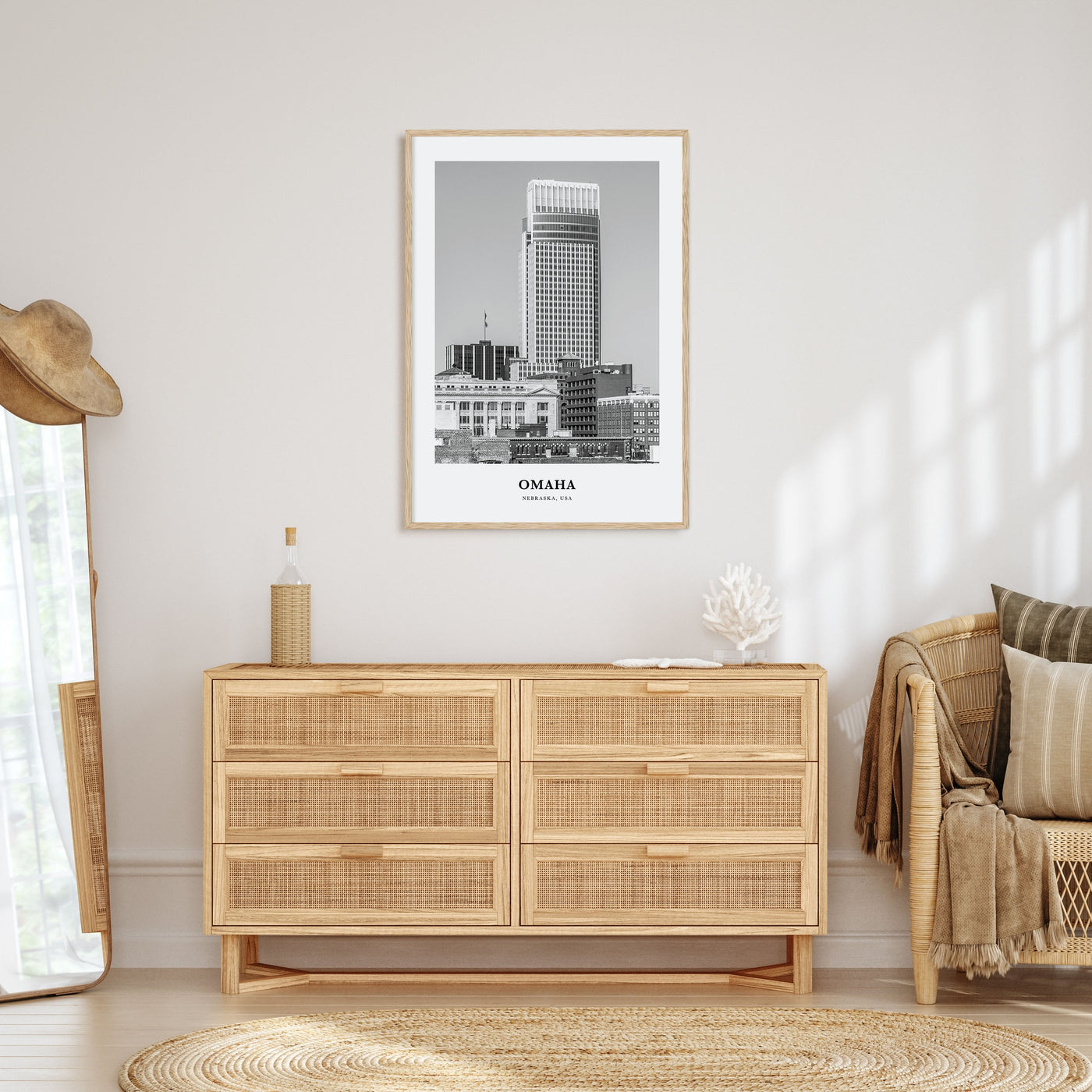 Omaha Portrait B&W No 1 Poster