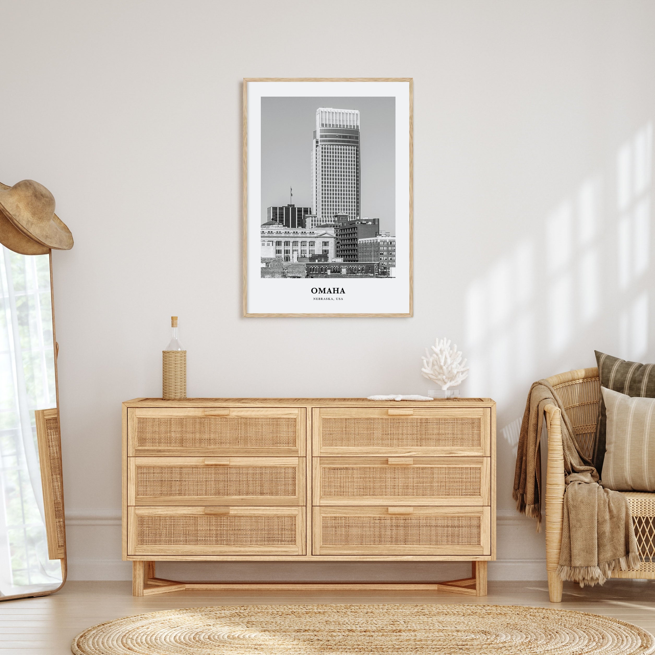 Omaha Portrait B&W No 1 Poster