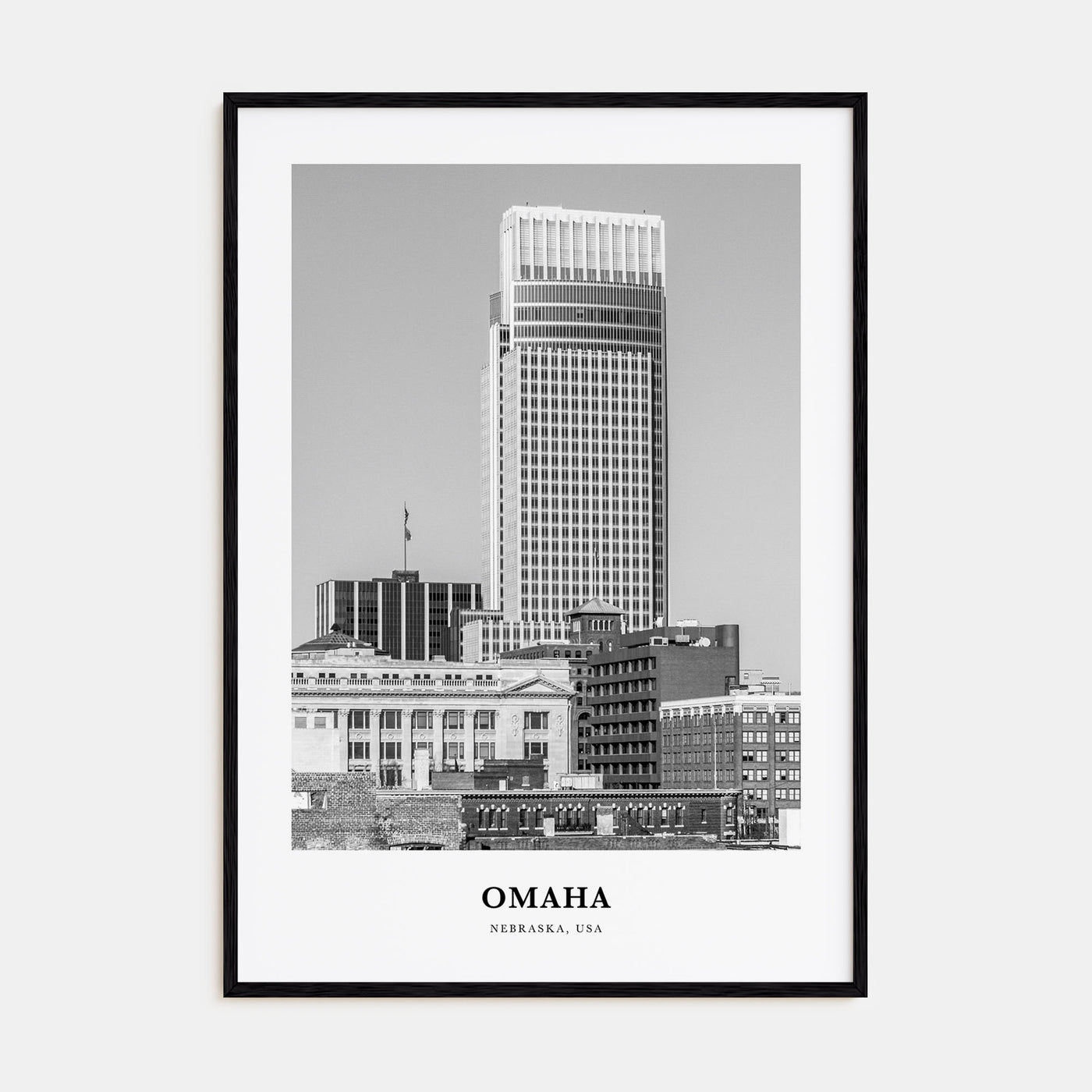 Omaha Portrait B&W No 1 Poster