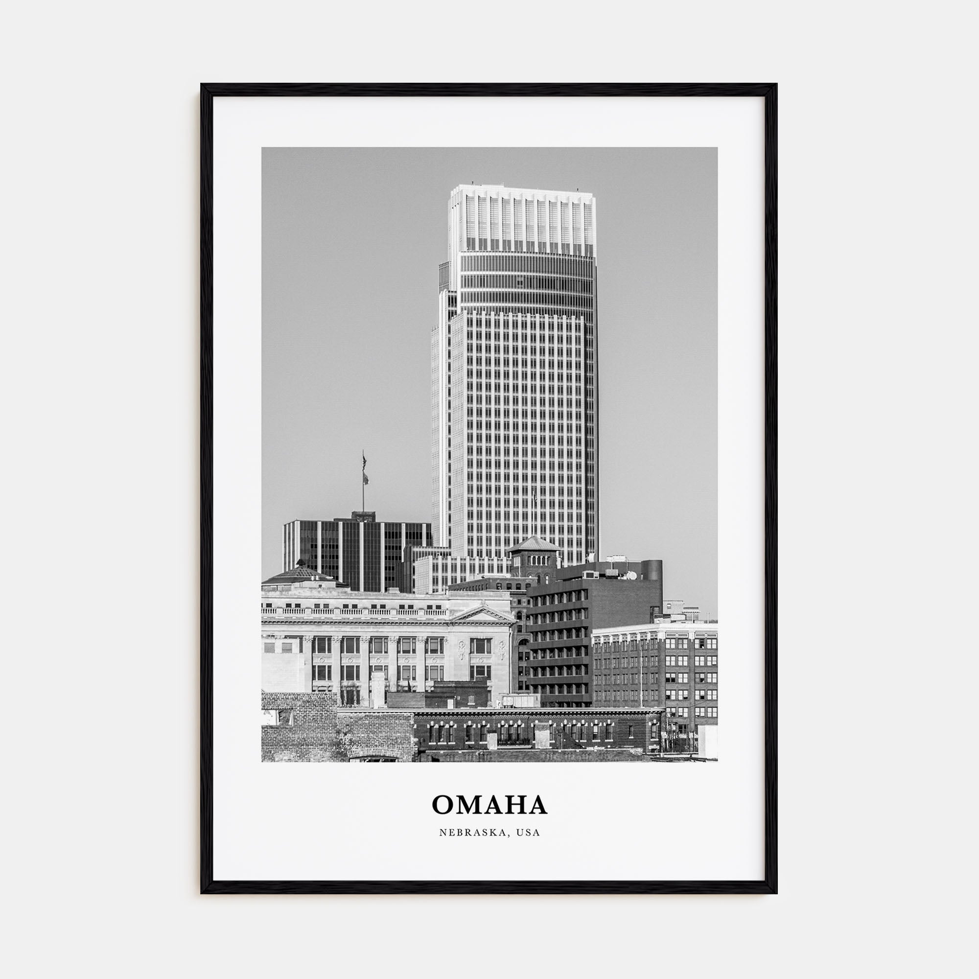 Omaha Portrait B&W No 1 Poster