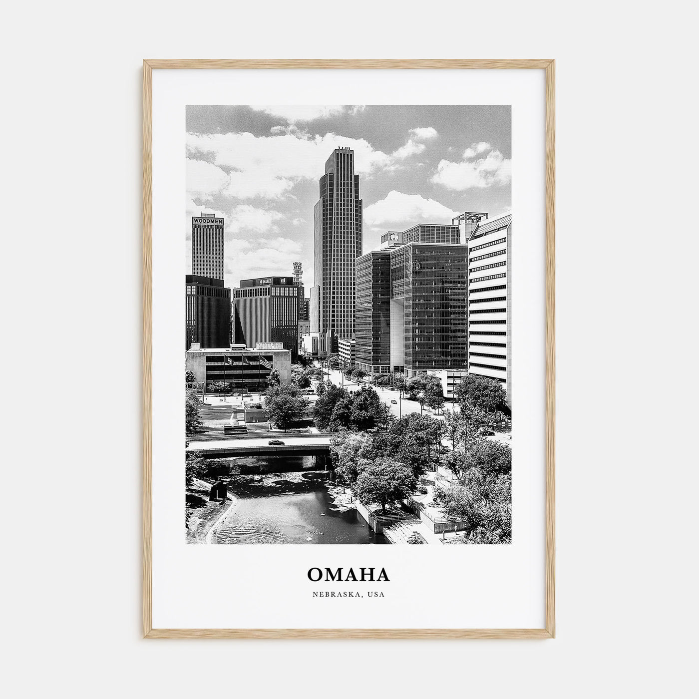 Omaha Portrait B&W No 2 Poster