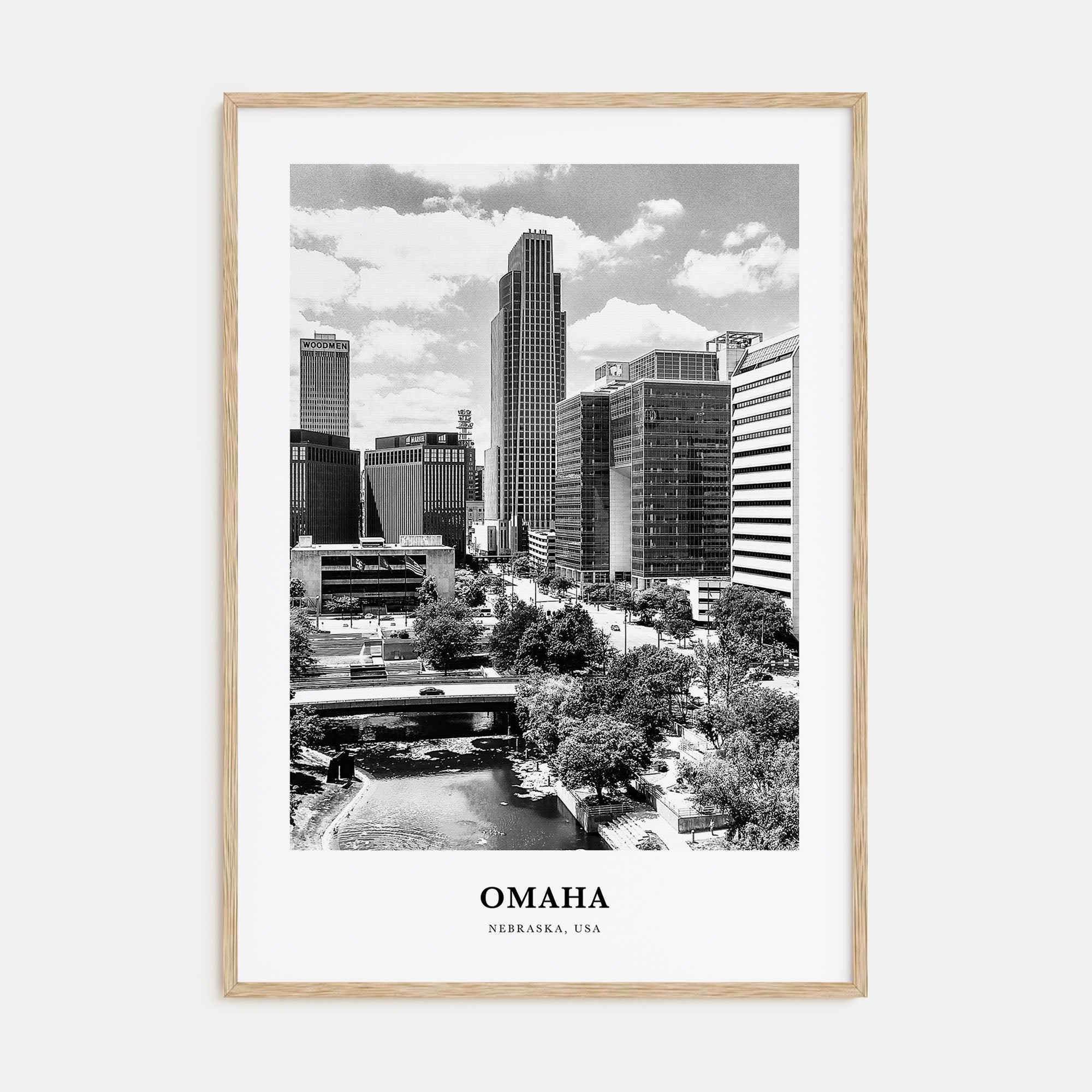Omaha Portrait B&W No 2 Poster
