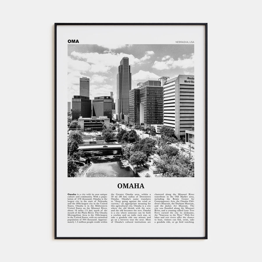 Omaha Travel B&W No 1 Poster