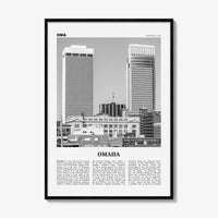 Omaha Print Black and White No 2, Omaha Wall Art, Omaha Poster, Omaha Photo, Omaha Wall Decor, Nebraska, USA, United States