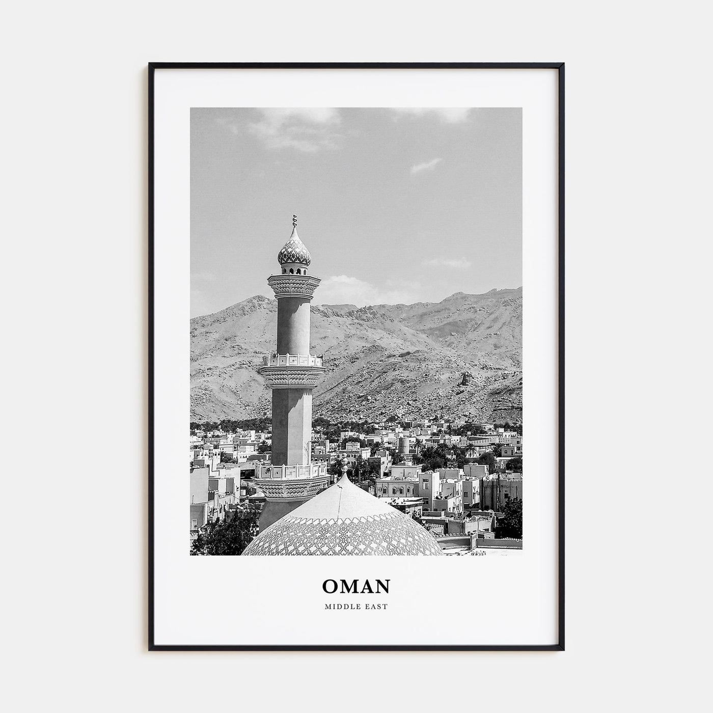 Oman Portrait B&W Poster