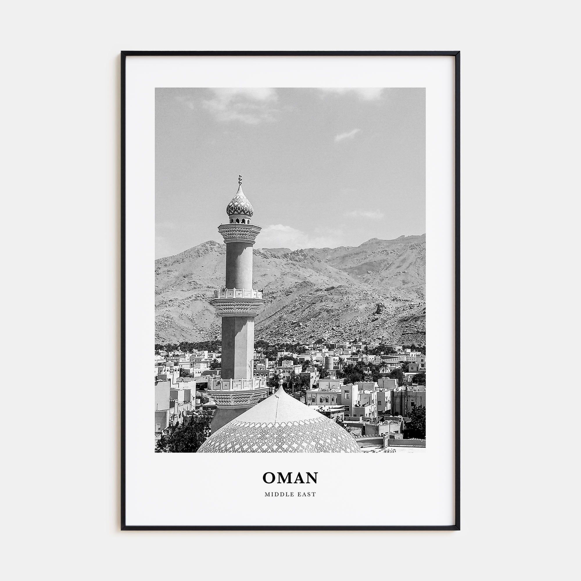 Oman Portrait B&W Poster