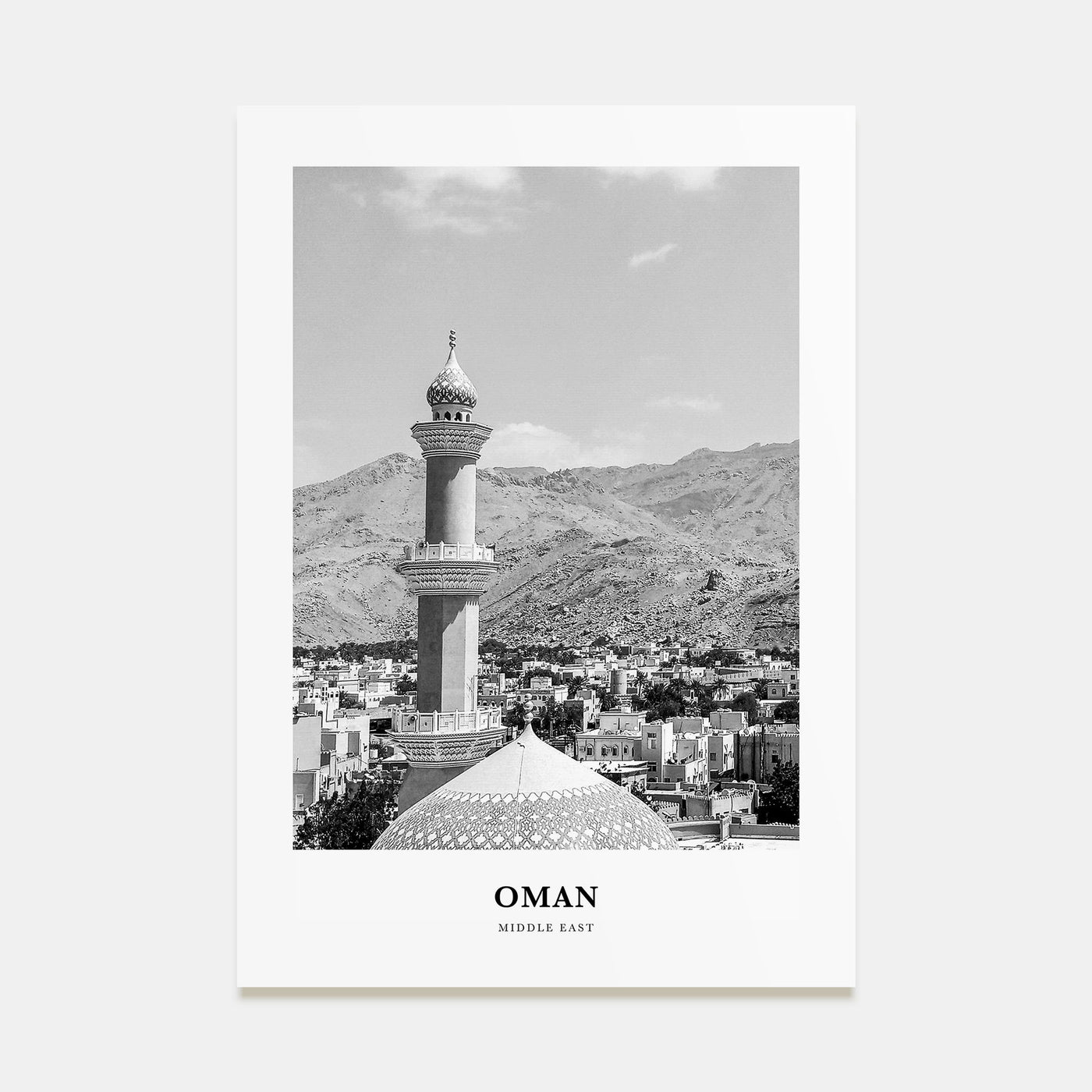 Oman Portrait B&W Poster