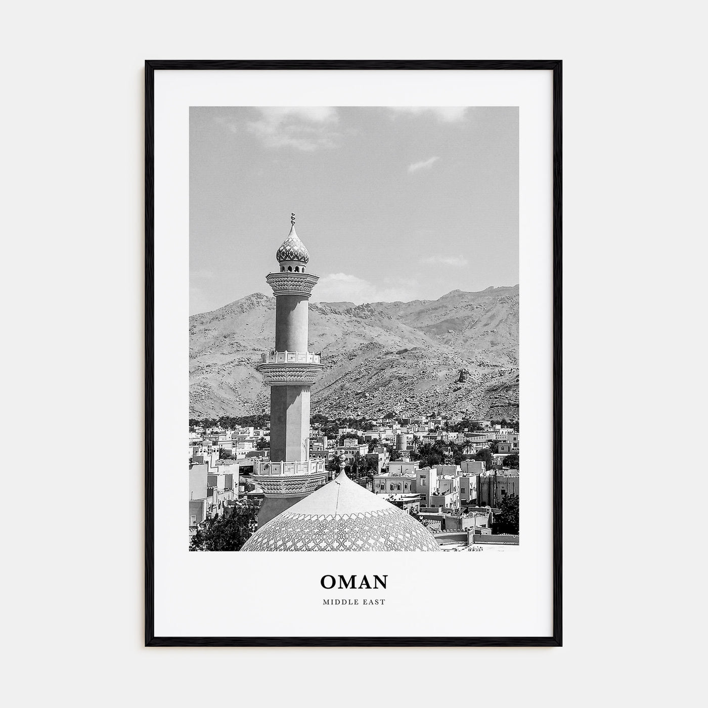 Oman Portrait B&W Poster