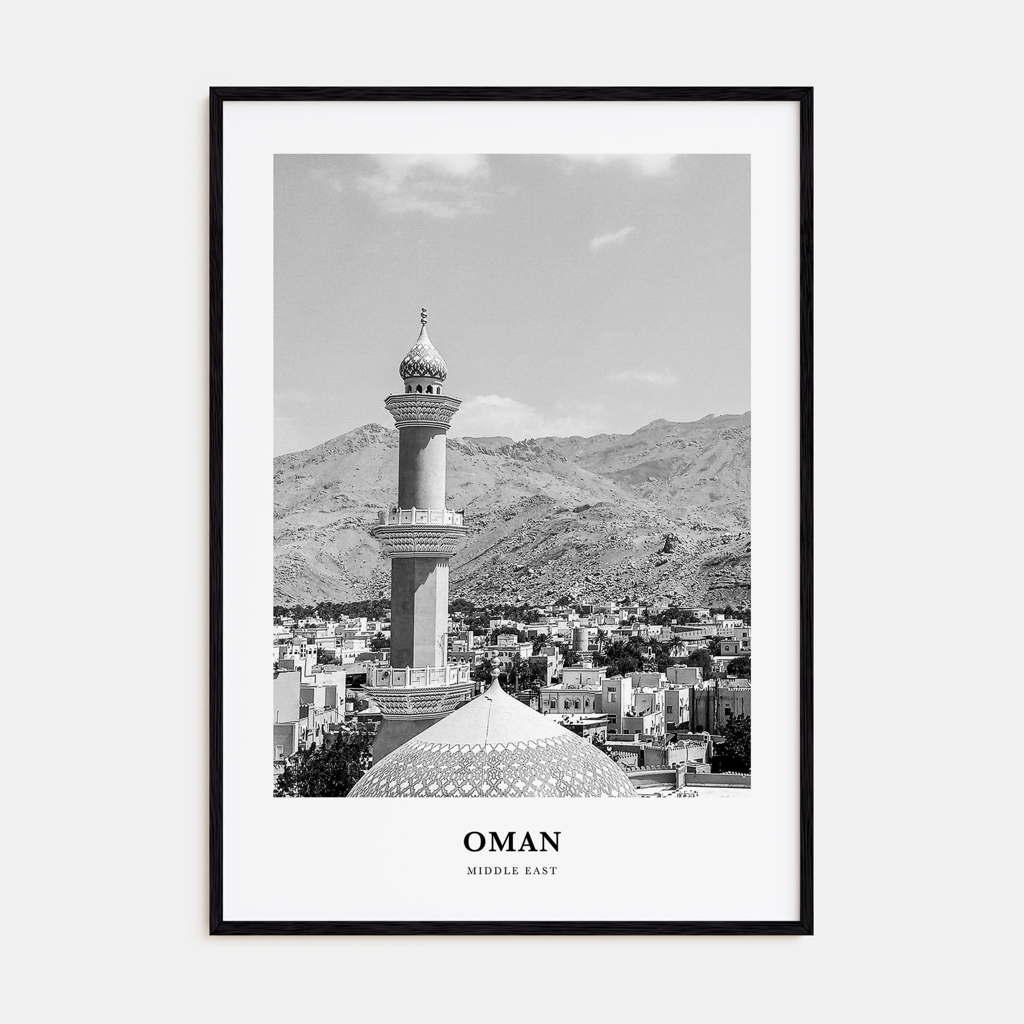 Oman Portrait B&W Poster