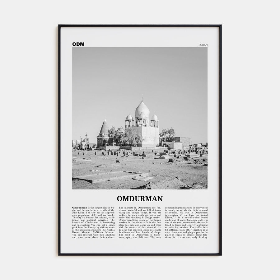Omdurman Travel B&W Poster