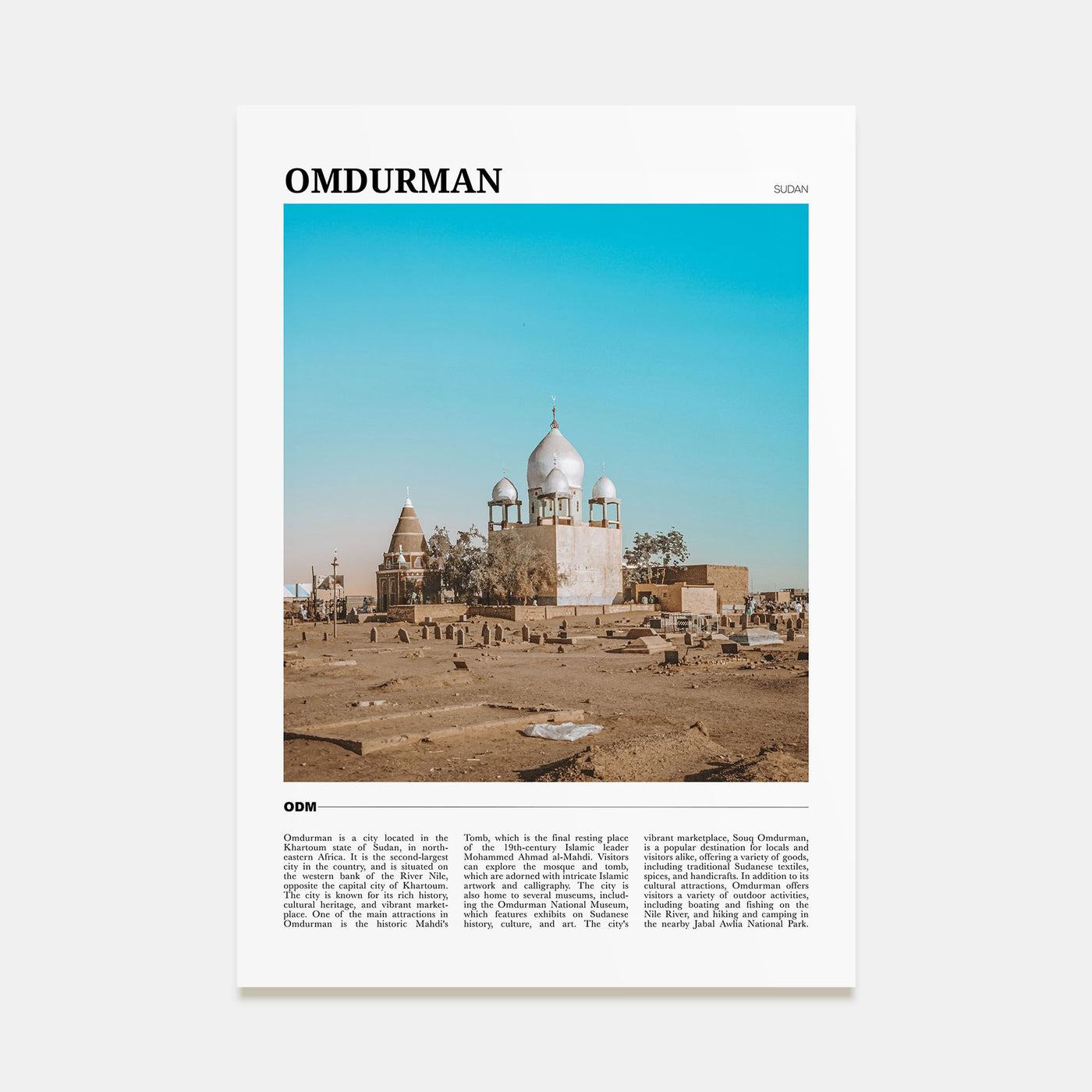 Omdurman Travel Color Poster