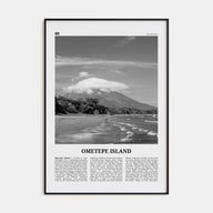 Ometepe Island Travel B&W Poster