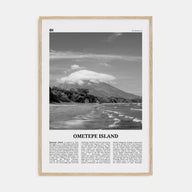 Ometepe Island Travel B&W Poster