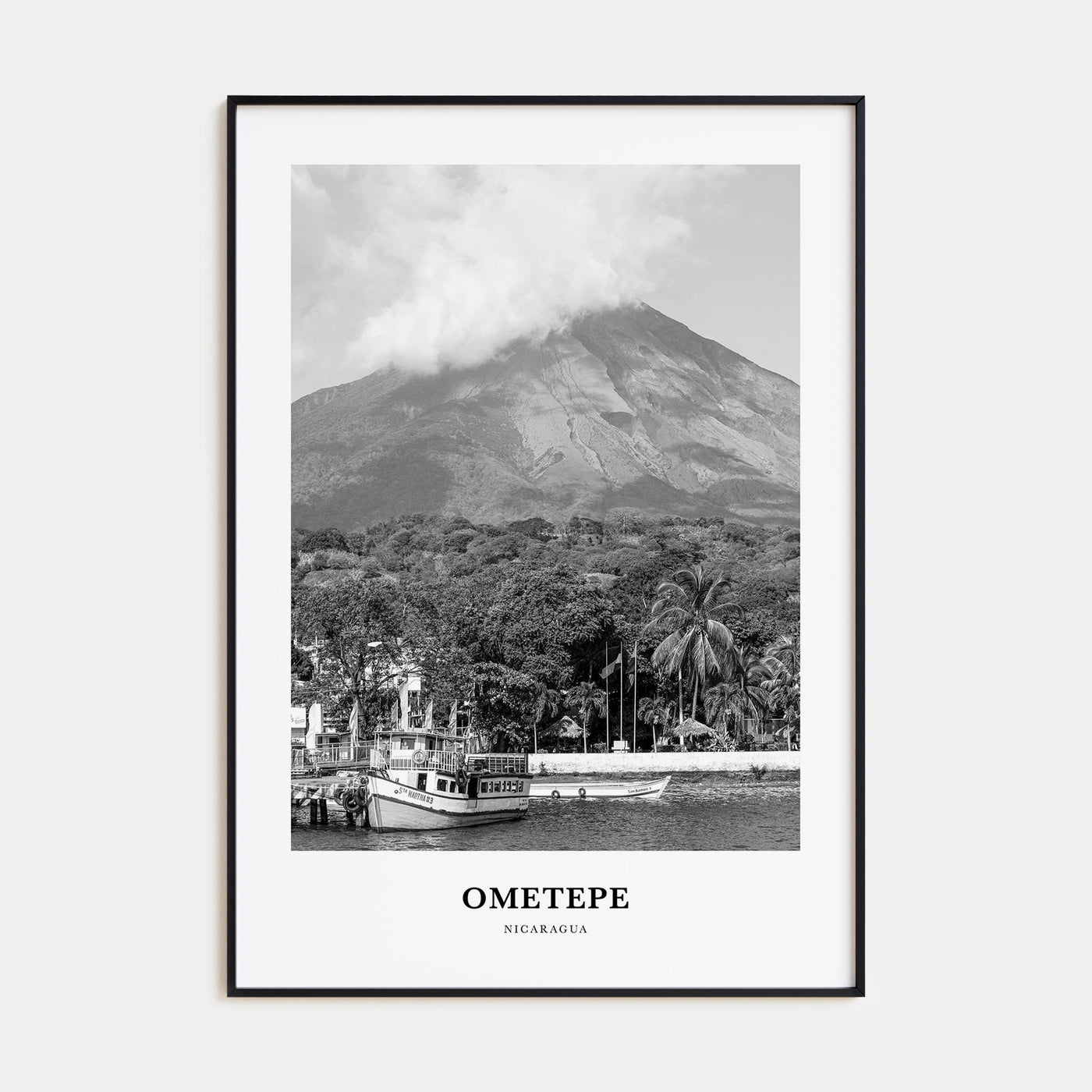 Ometepe Portrait B&W Poster