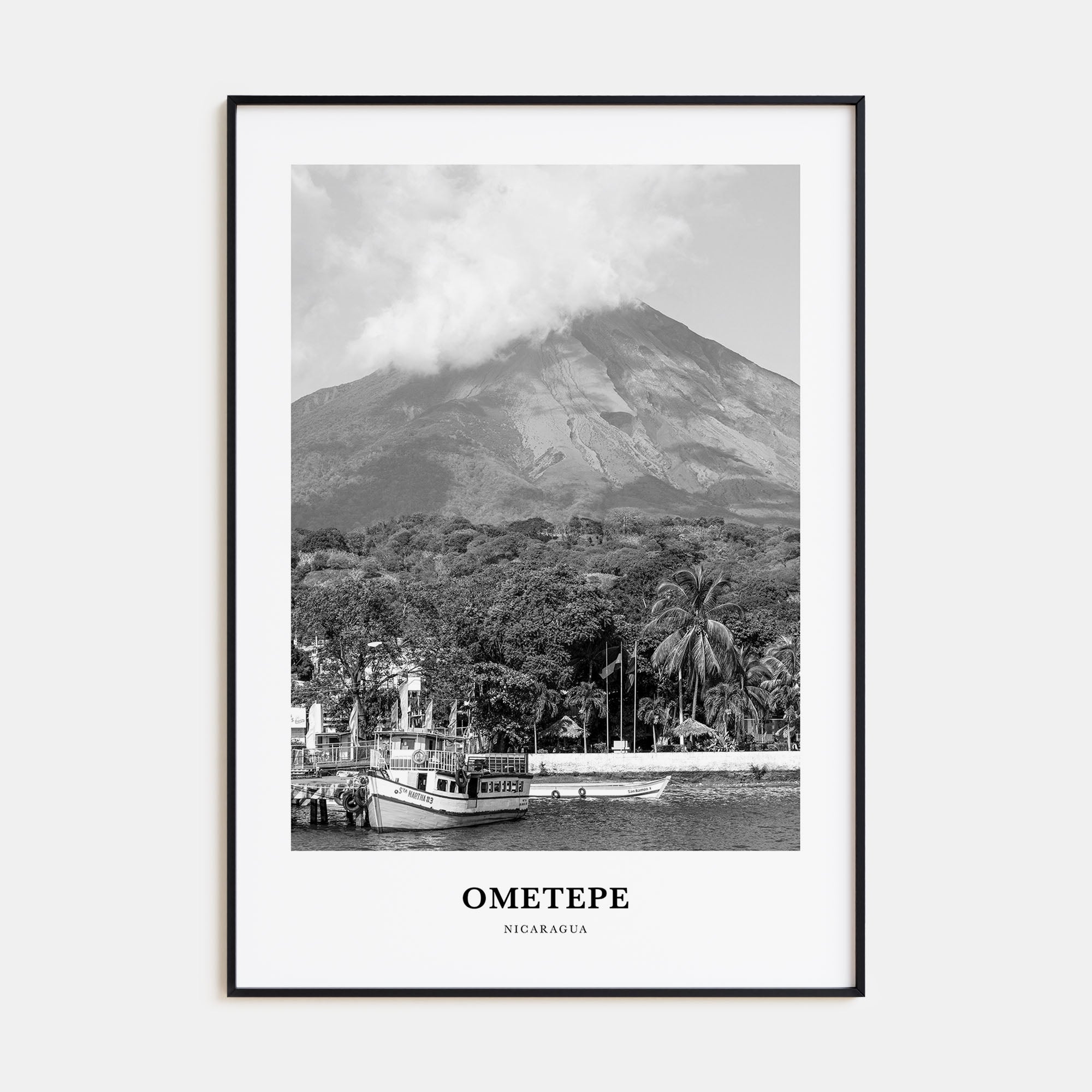 Ometepe Portrait B&W Poster