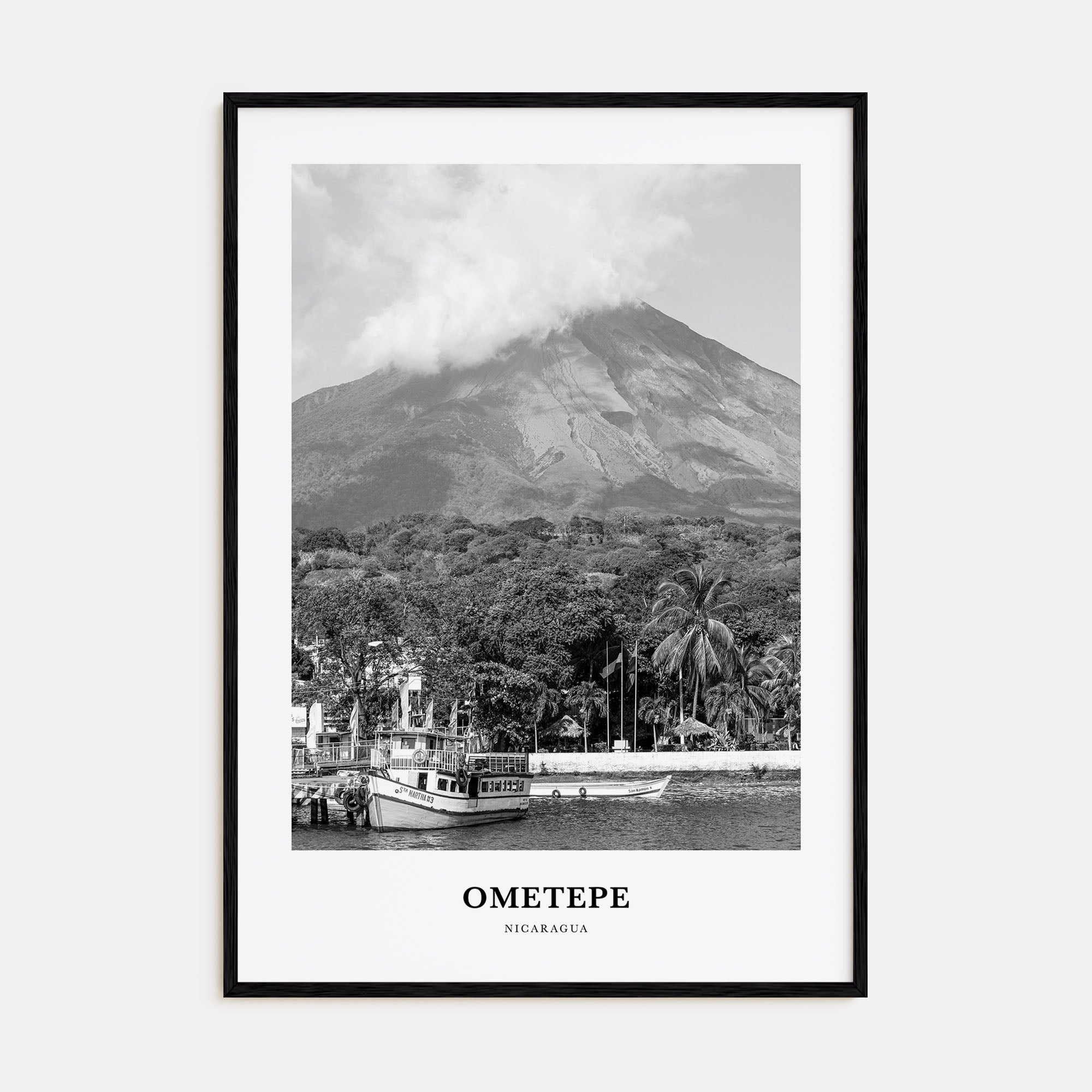 Ometepe Portrait B&W Poster