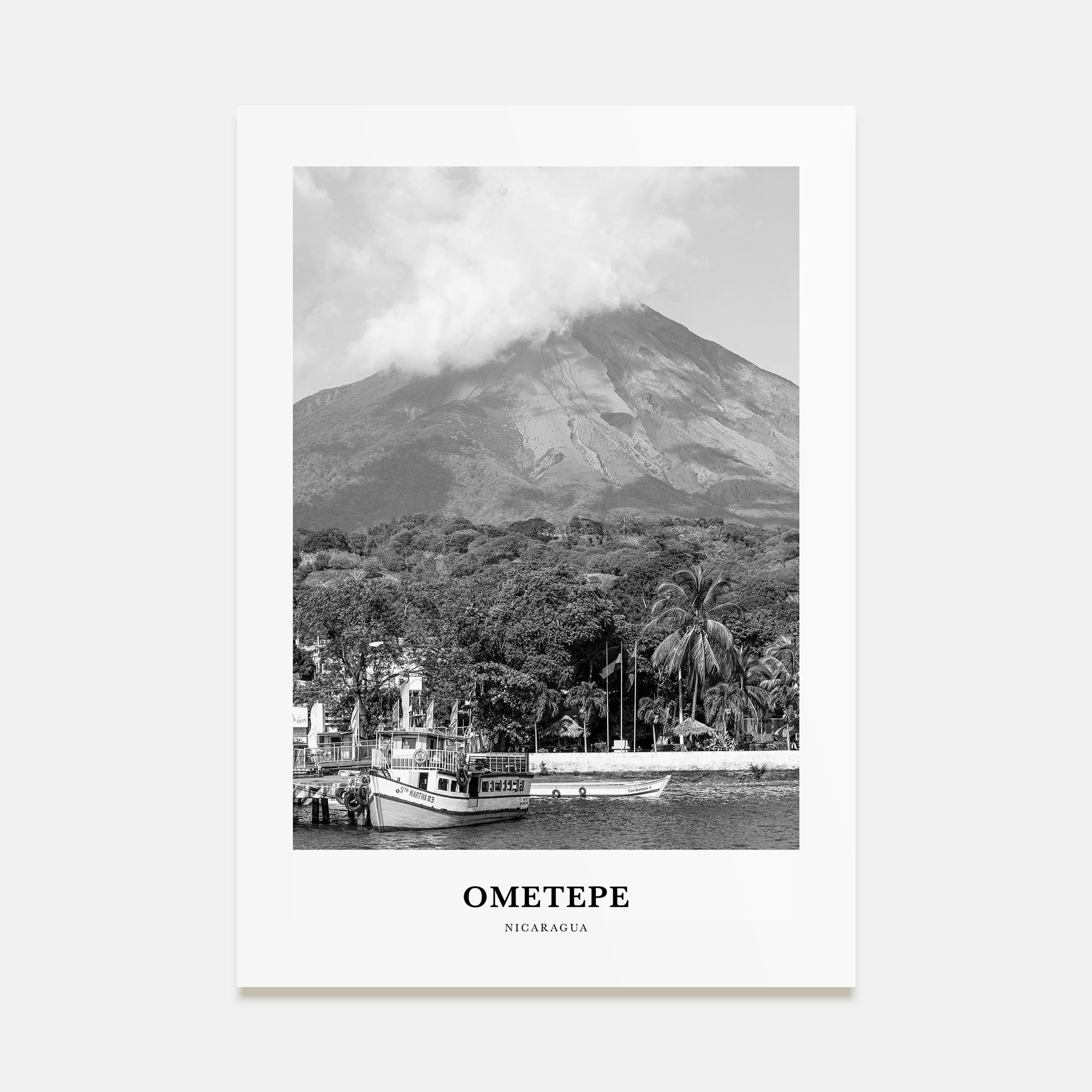 Ometepe Portrait B&W Poster