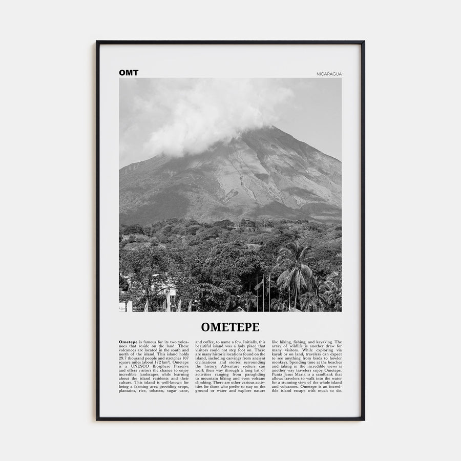 Ometepe Travel B&W Poster
