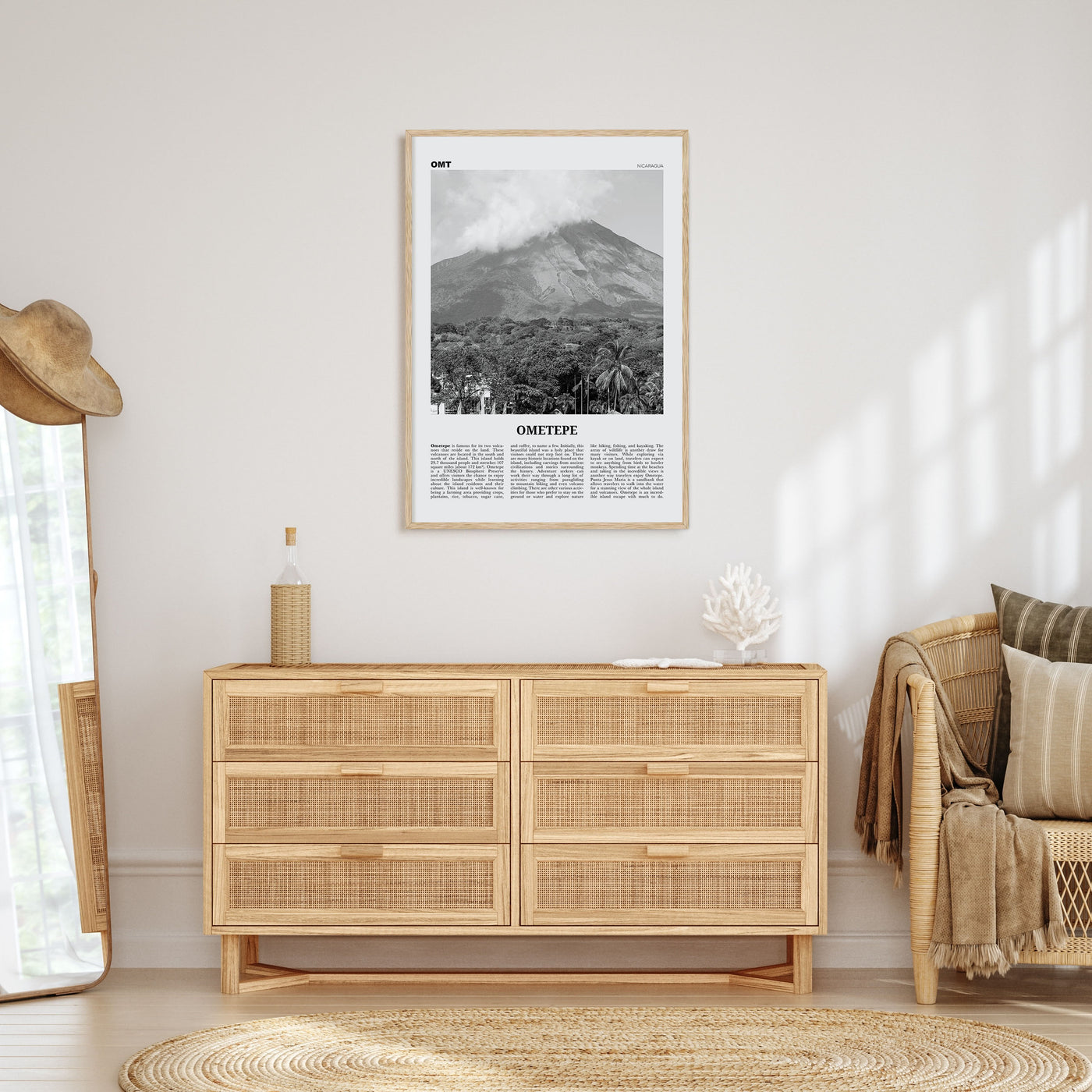 Ometepe Travel B&W Poster