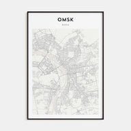 Omsk Map Portrait Poster