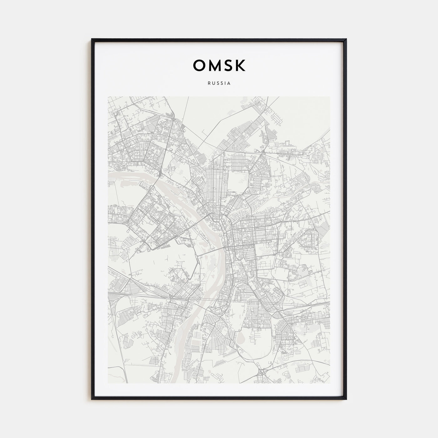 Omsk Map Portrait Poster