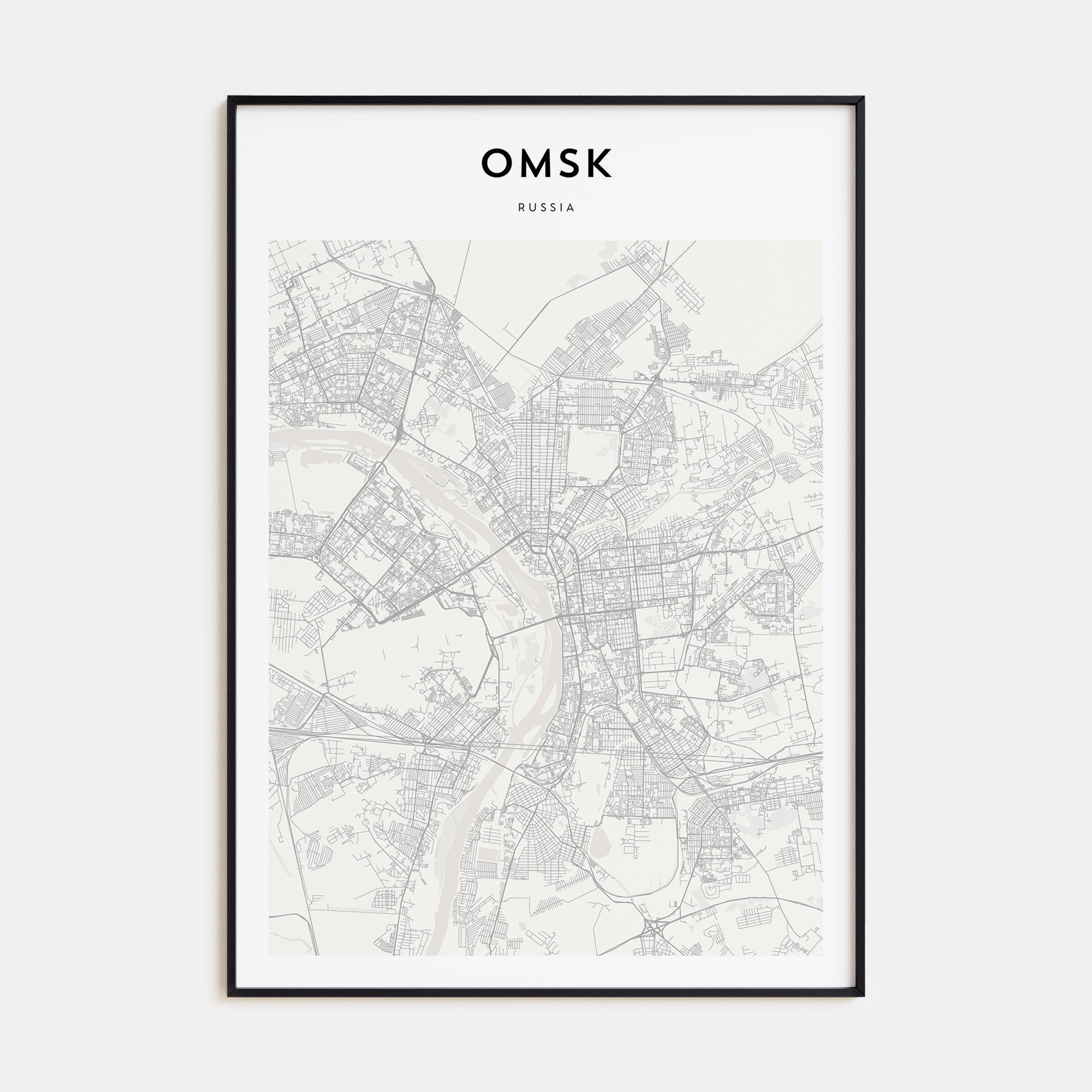 Omsk Map Portrait Poster