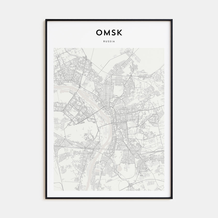 Omsk Map Portrait Poster
