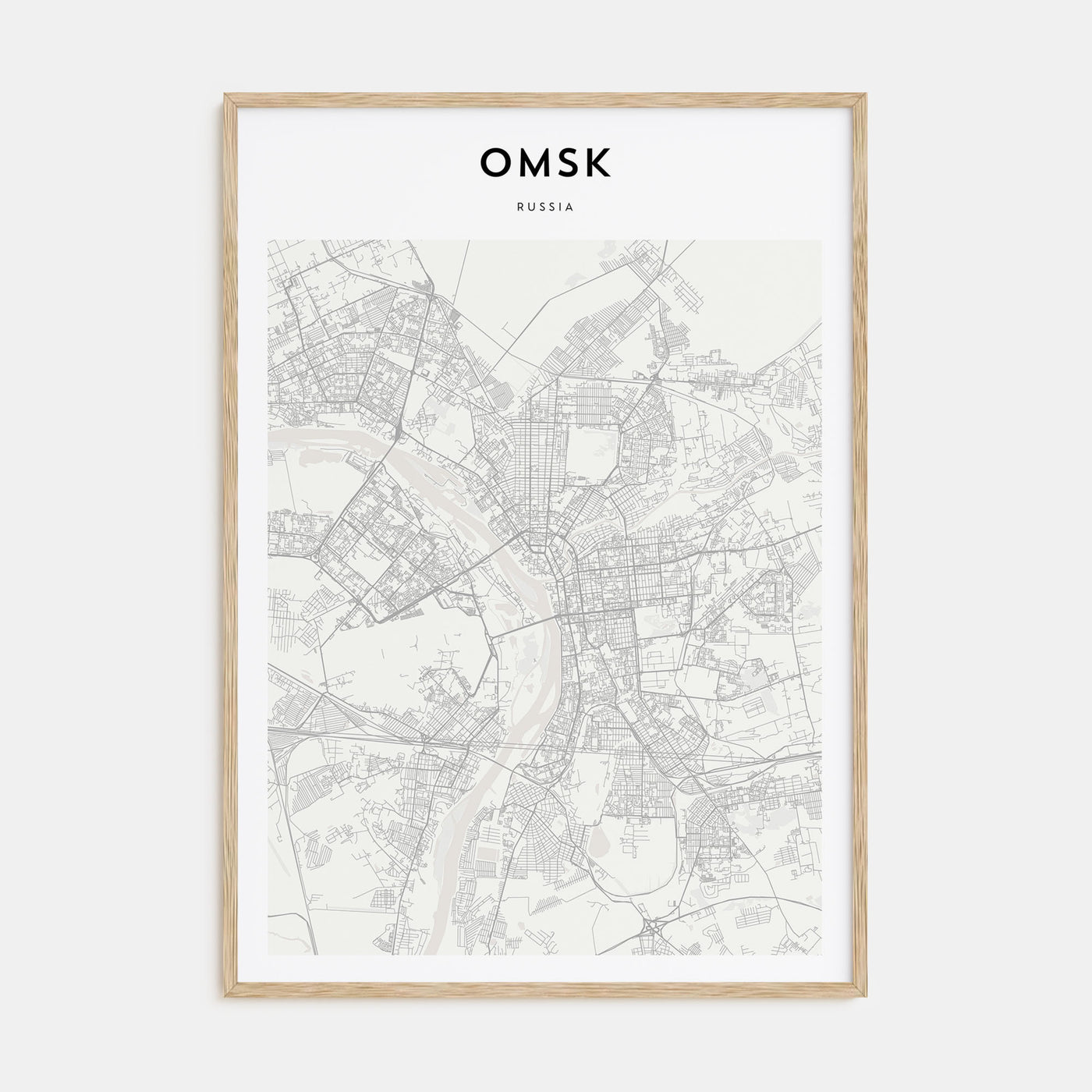 Omsk Map Portrait Poster