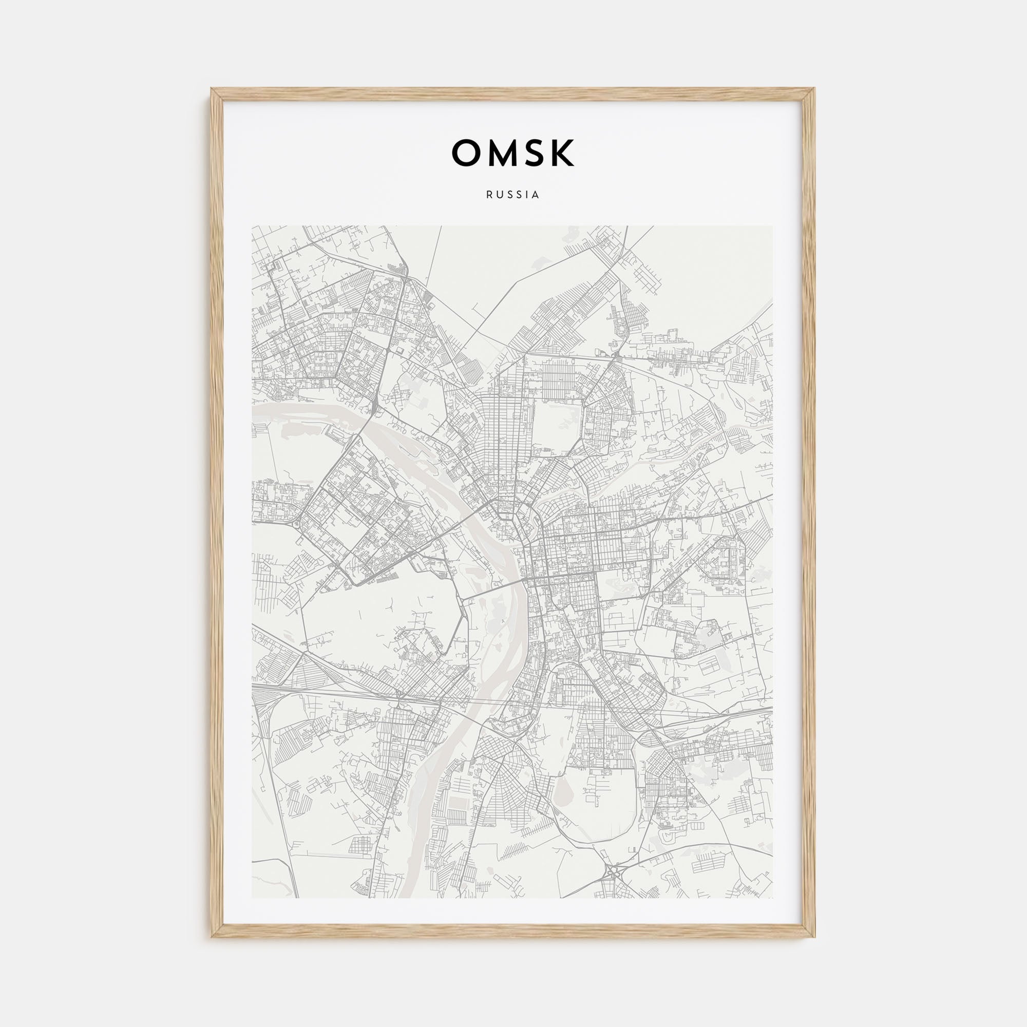 Omsk Map Portrait Poster