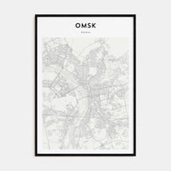 Omsk Map Portrait Poster