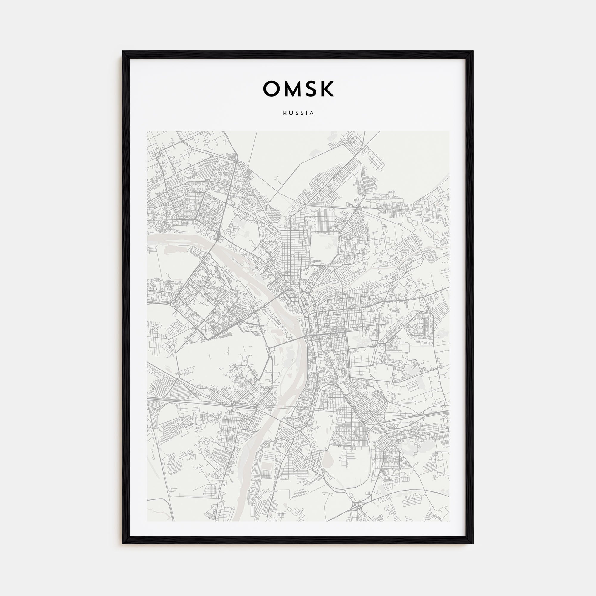 Omsk Map Portrait Poster