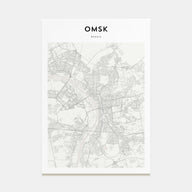 Omsk Map Portrait Poster