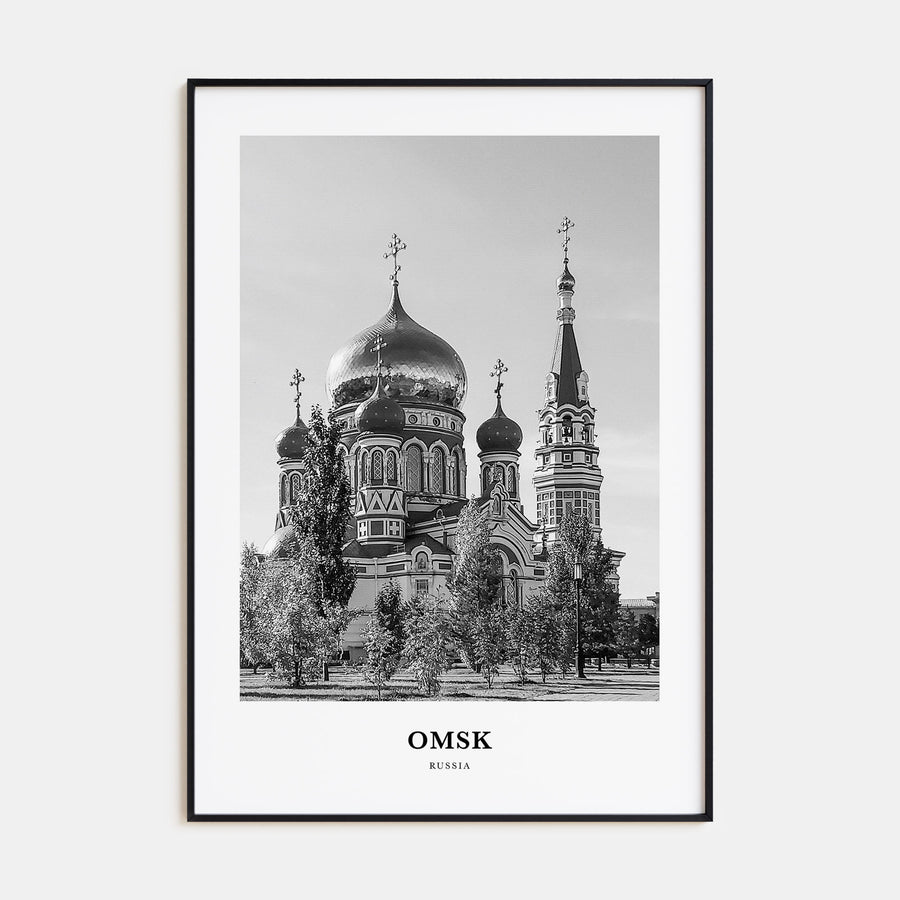 Omsk Portrait B&W Poster