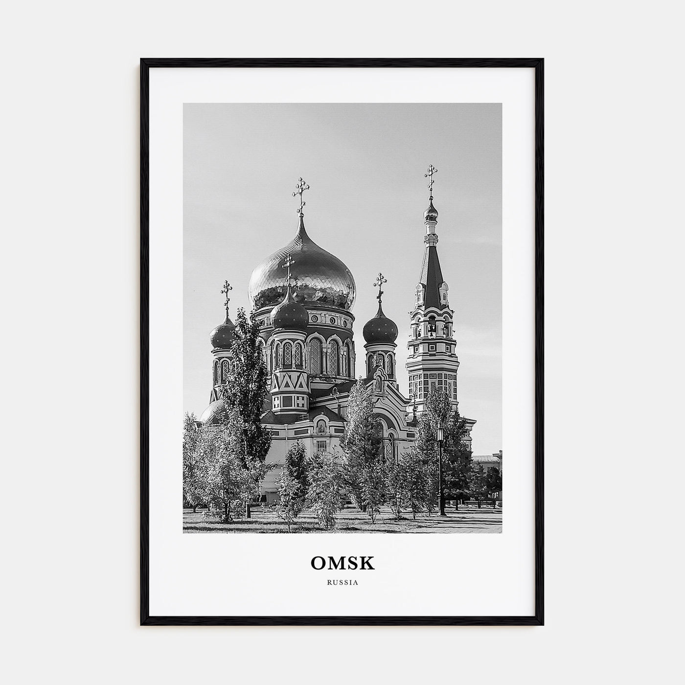 Omsk Portrait B&W Poster