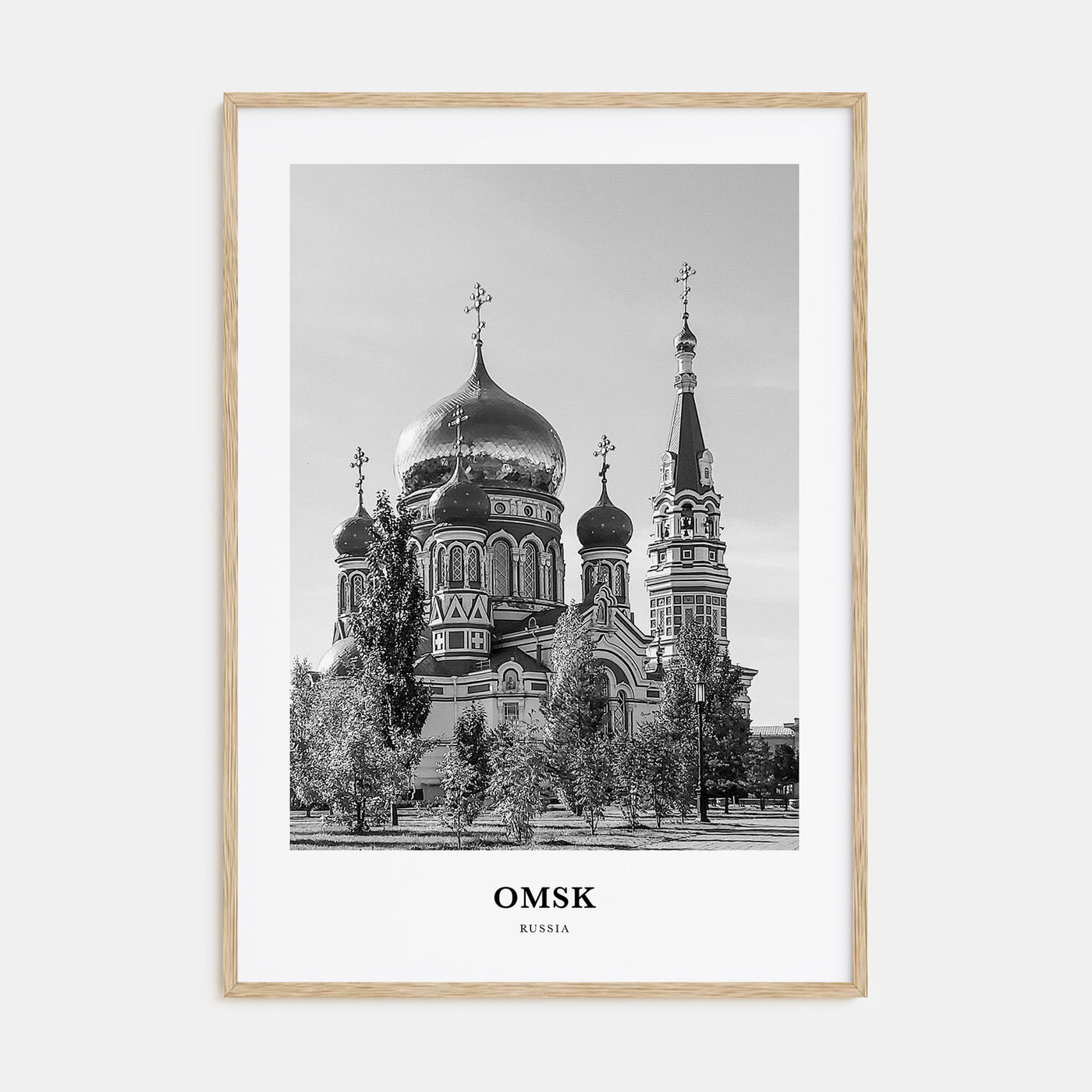 Omsk Portrait B&W Poster