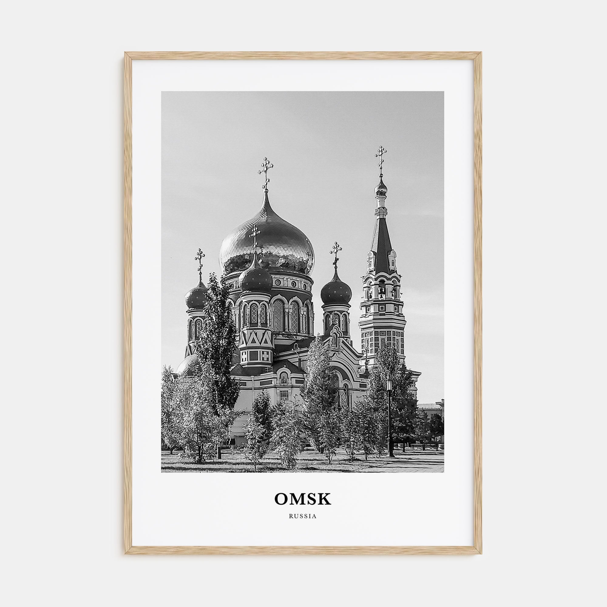 Omsk Portrait B&W Poster