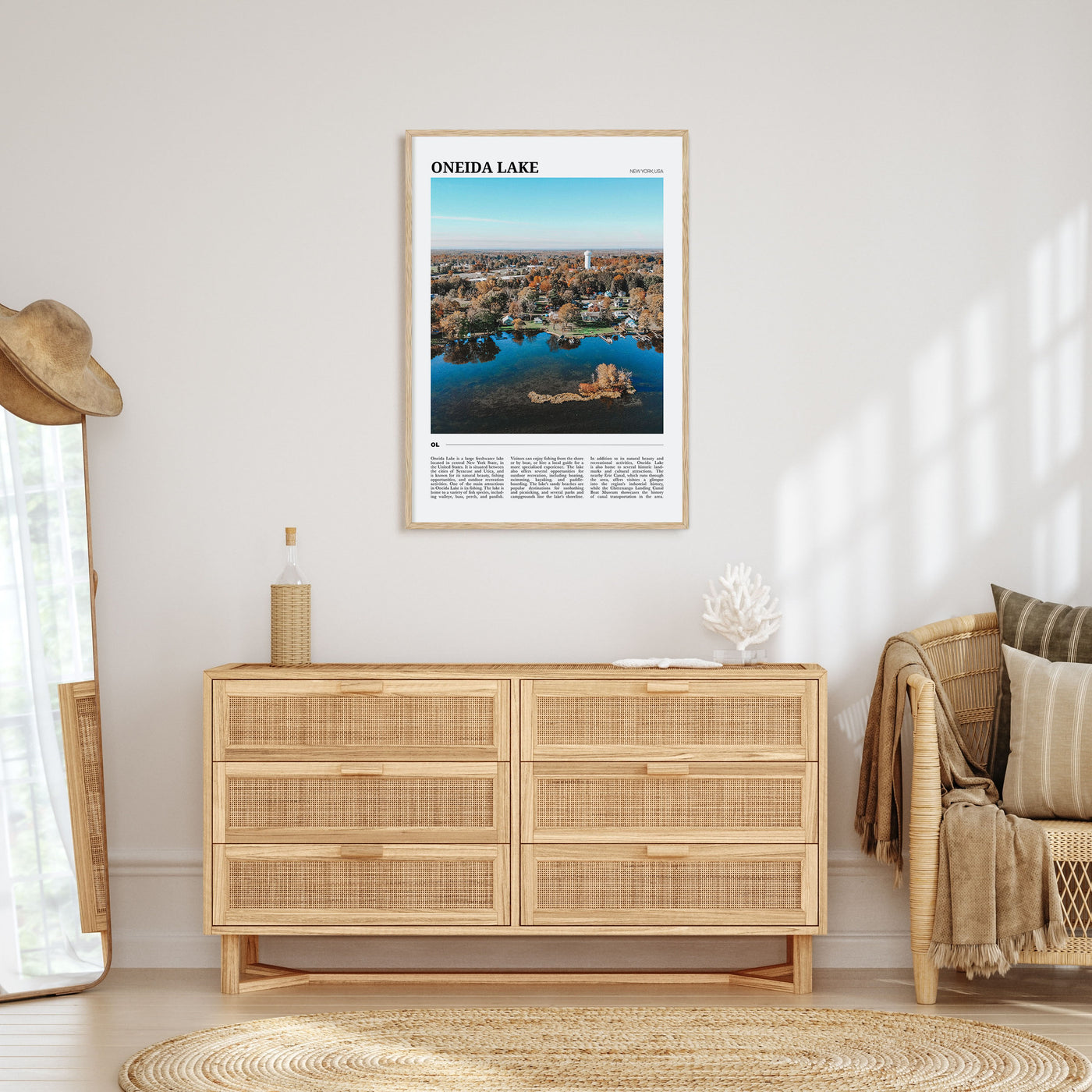 Oneida Lake Travel Color Poster