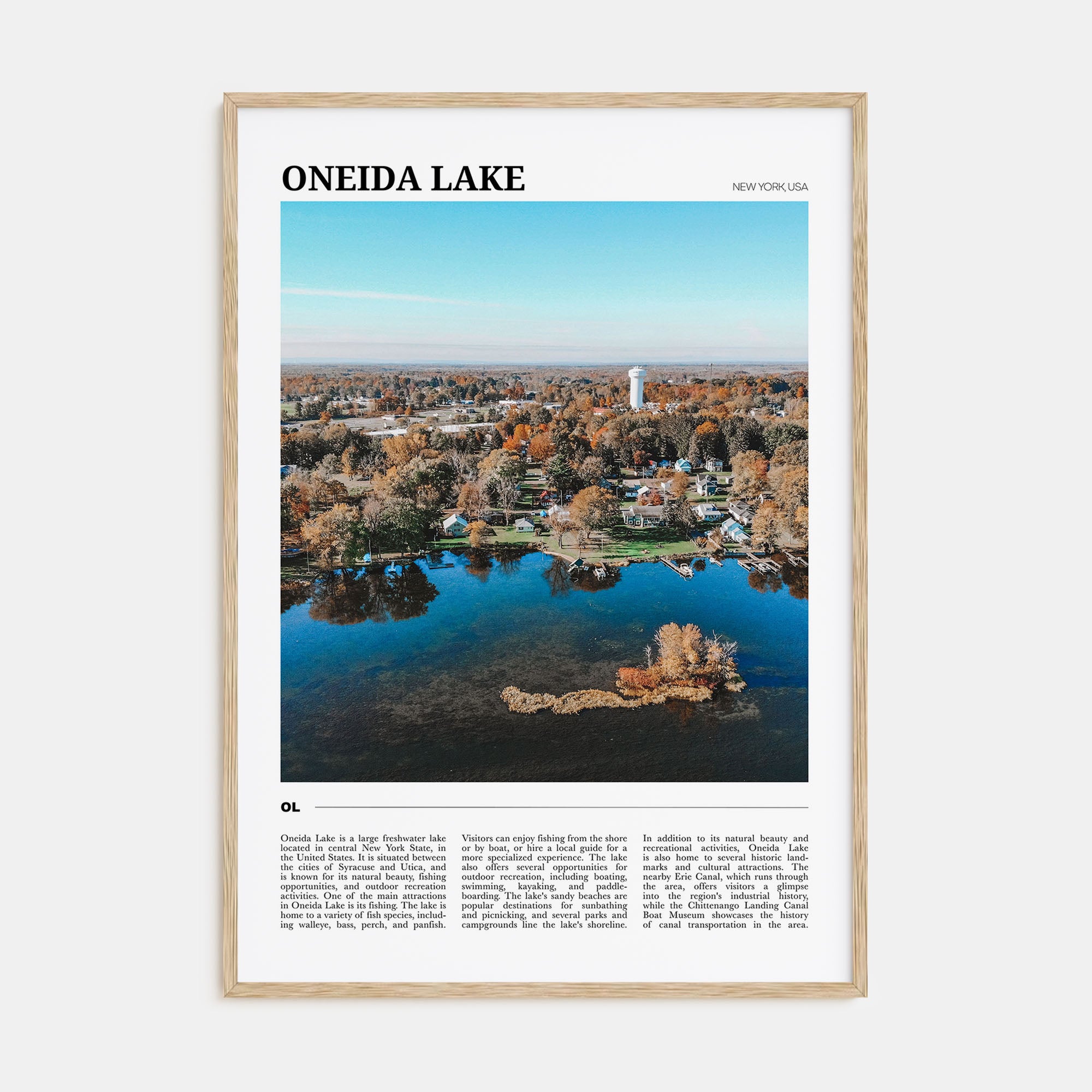 Oneida Lake Travel Color Poster