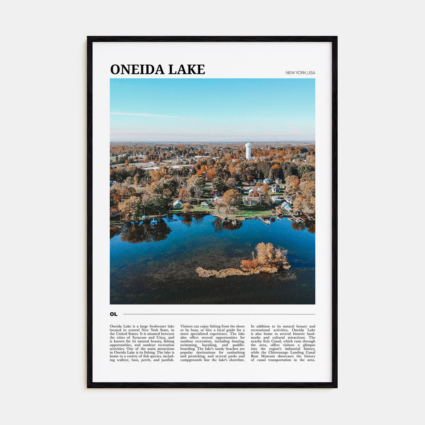 Oneida Lake Travel Color Poster
