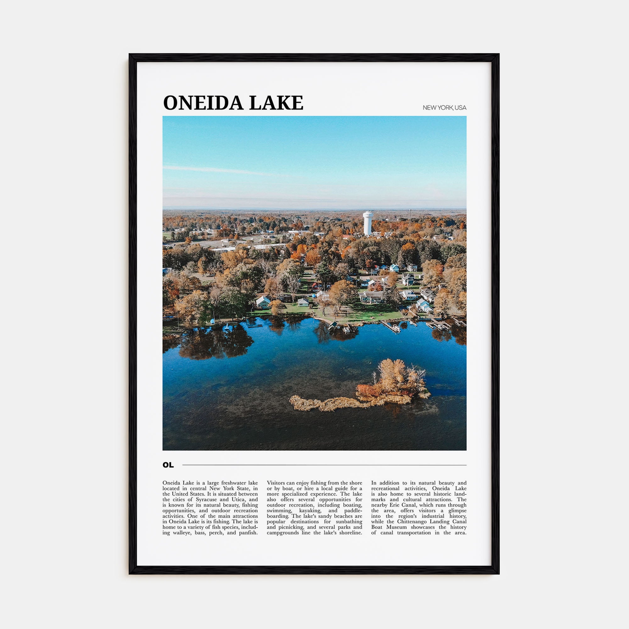 Oneida Lake Travel Color Poster