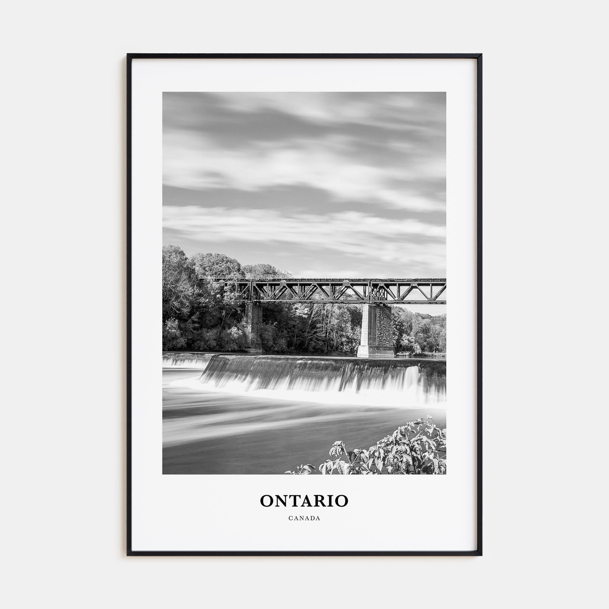 Ontario Portrait B&W Poster