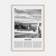 Ontario Travel B&W Poster