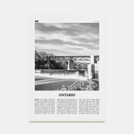 Ontario Travel B&W Poster