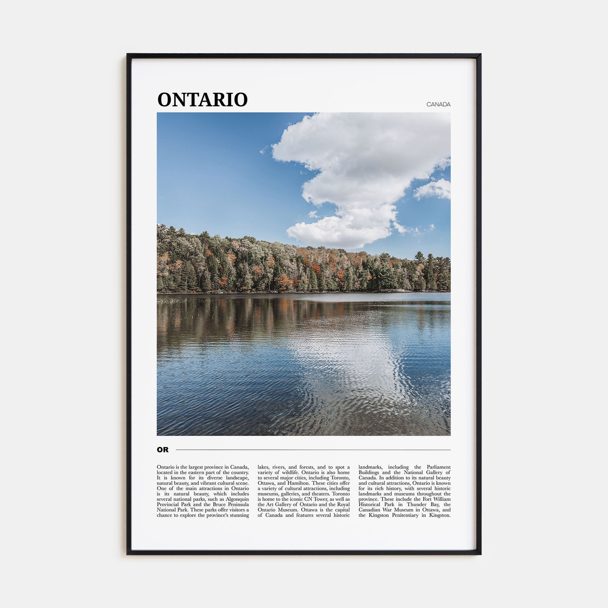 Ontario Travel Color Poster