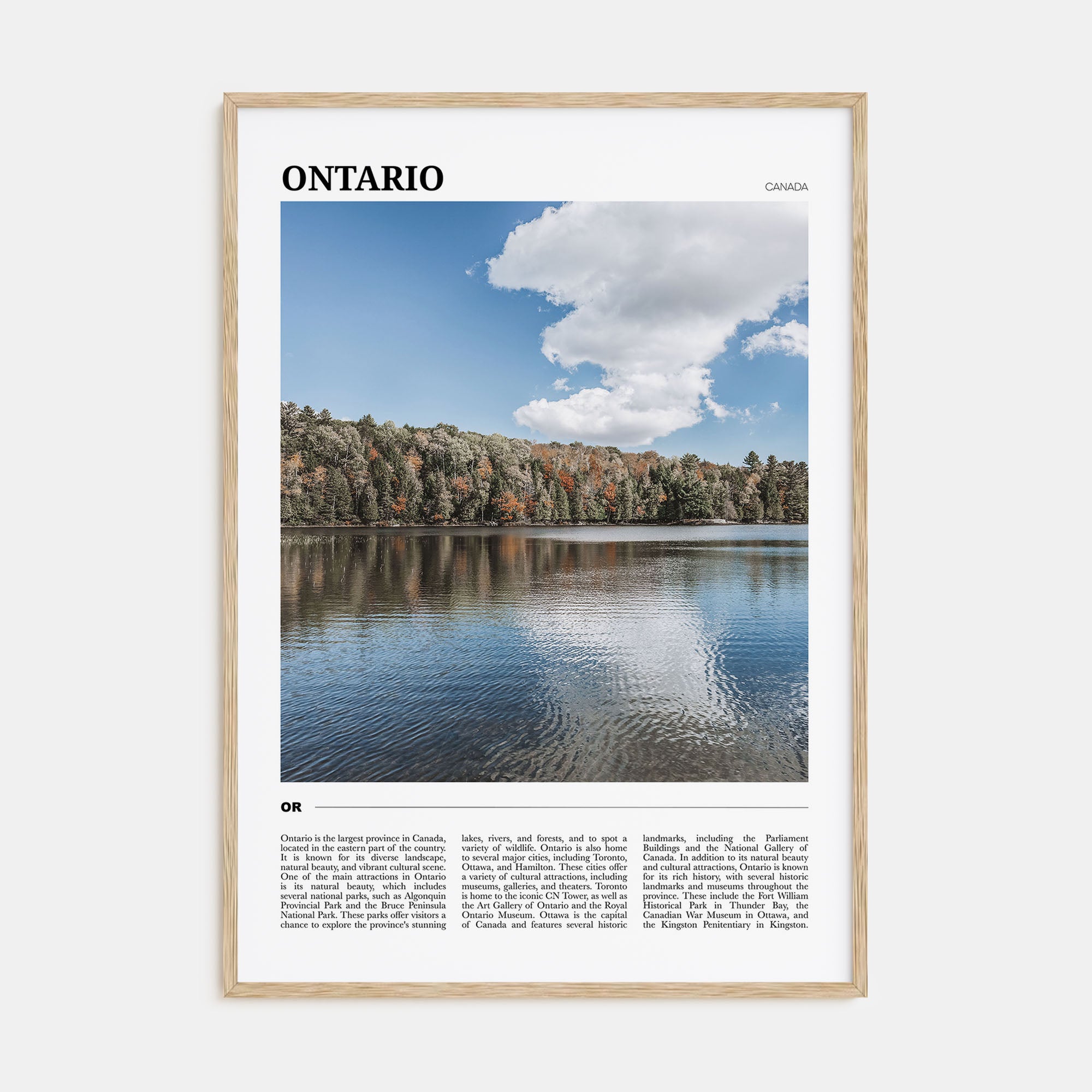 Ontario Travel Color Poster