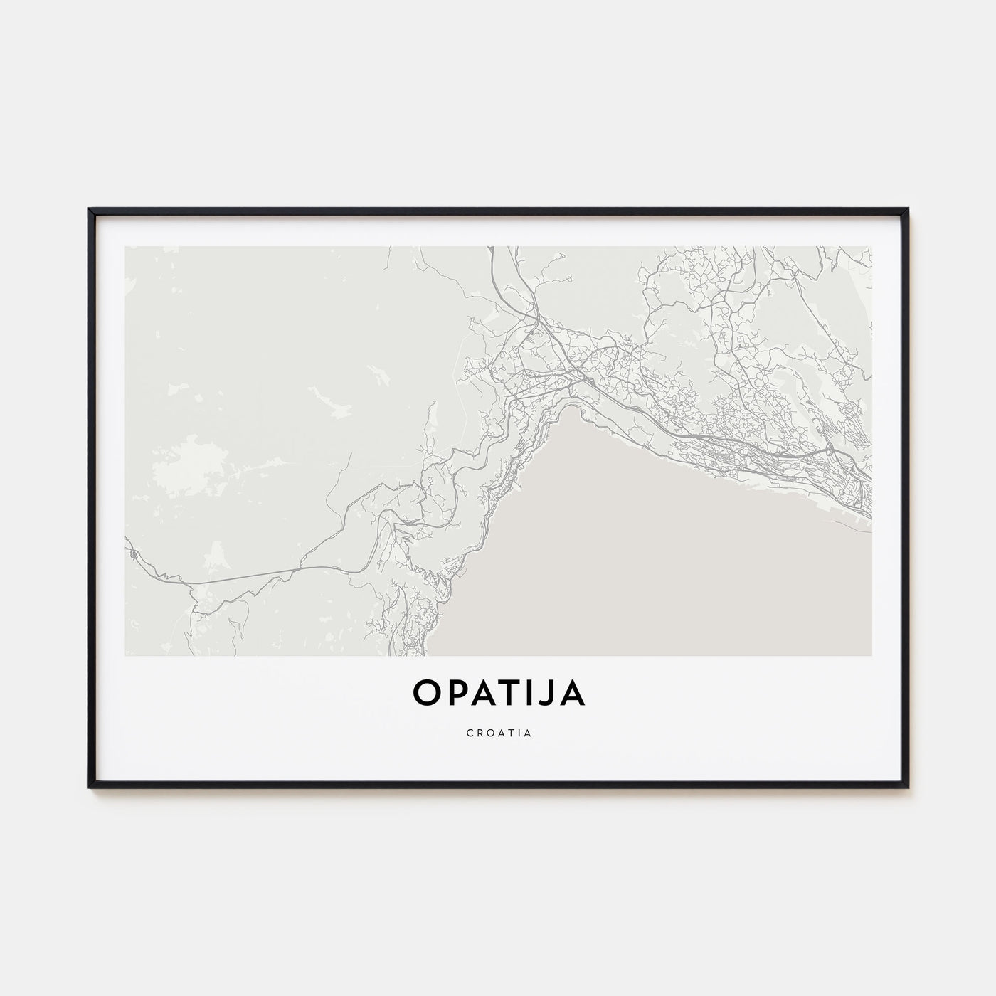 Opatija Map Landscape Poster